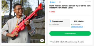 Nerf Roblox Zombie Attack: Viper Strike - Blaster voor €19,99 bij Smythstoys