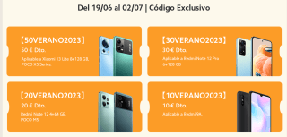 Ofertas Xiaomi de verano cupones hasta 50€ descuento