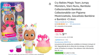 Muñeca Cry Babies Magic Tears Jumpy Monsters, Stars Nunu por 9,20