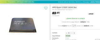 Procesador AMD Ryzen 5 5500 3.6GHz Box por 83.10€
