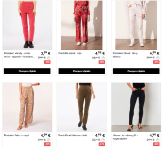 Etam ropa Liquidación 90% + 10€ EXTRA descuento