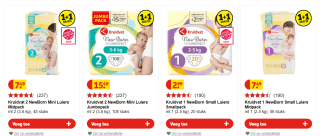 1+1 gratis op Kruidvat NewBorn Luiers