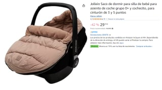 Saco de dormir para silla de bebé para asiento de coche grupo 0+ y cochecito, para cinturón de 3 y 5 puntos por 29.19€