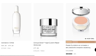 50% korting op geselecteerde producten bij Clinique