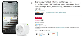 Eve Energy (Matter) Smart Plug voor €29,95 met Amazon prime