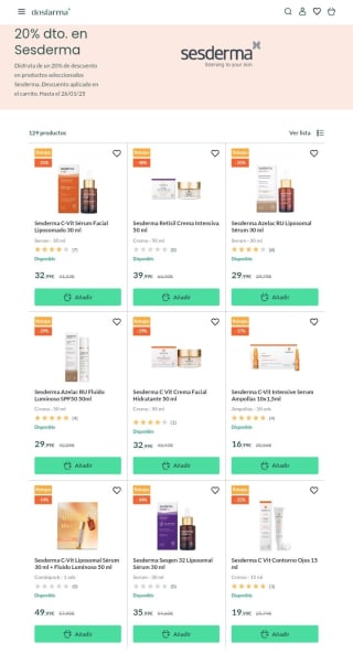 -20% de Descuento en Sesderma.