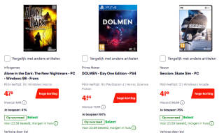 Tot 75% korting op veel videogames bij Bol