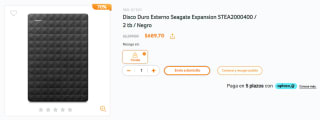 Disco Externo Seagate Expansion 2TB por $690 en RadioShack
