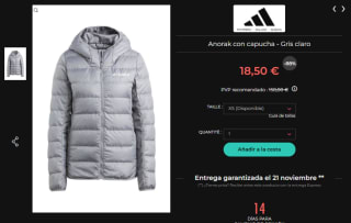 Adidas chaquetas de invierno y sudaderas desde solo 7,50€ y zapatillas desde 17,90€