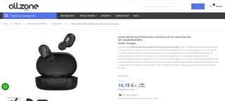 Auriculares Xiaomi Redmi Buds essential con estuche de carga negro por 14,19€