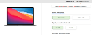 MacBook Air 13" M1 8GB 256GB por $12,999 en MacStore