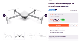 PowerVision PowerEgg X 4K Drone Wizard Edition voor €399,95 bij iBOOD