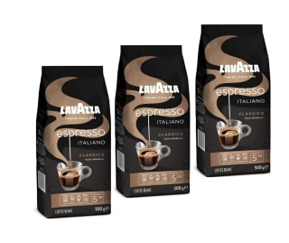 3 Lavazza Espresso Italiano Classico Café en Grano Natural 100% Arábica Intensidad 5 Tueste Medio 500g c/u a solo 14,69€