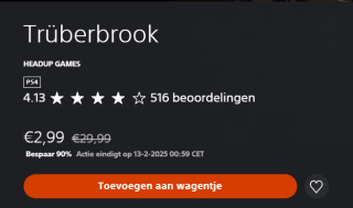 Trüberbrook voor €2,99 in de Playstation Store