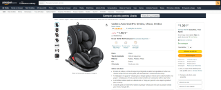 Cadeira Auto da Seat4Fix, modelo Ombra Chicco - R$ 1.901,27