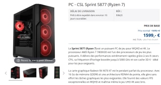 CSL Sprint 5877 gaming PC voor €1599 bij CSL