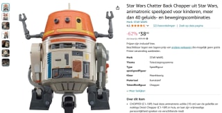 Star Wars Chatter Back Chopper voor €38,40 bij Amazon