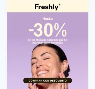 Hasta -30% de Descuento en Freshly.