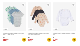30% korting op rompers bij Hema
