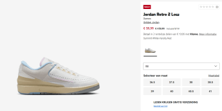 Air Jordan 2 Retro Low Damesschoenen voor €59,99 bij Foot Locker