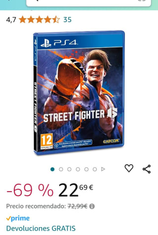 Street Fighter 6 PS4 por 22,69€.