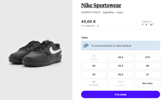 Zapatillas para Mujer Nike GAMMA FORCE por 45€