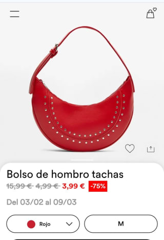 Bolso de hombro Tachas por 3,99€.