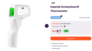 Imperial Contactloze IR Thermometer voor €9,95 bij iBood