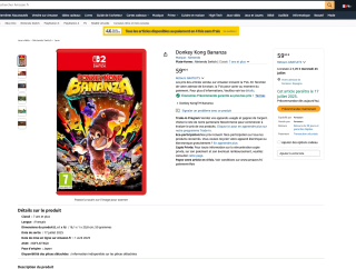 Donkey Kong Bananza Nintendo Switch 2 por solo 59,90€