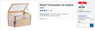 invernadero de madera Dobar por 44.99€