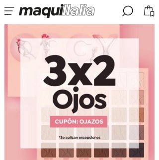 3×2 en sección de Ojos en Maquillalia.
