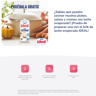 Prueba gratis Leche Evaporada Ideal por reembolso