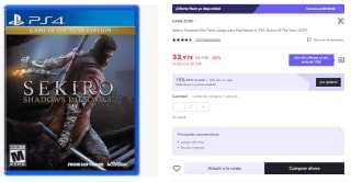 Juego PS4 Sekiro: Shadows Die Twice por 23.83€