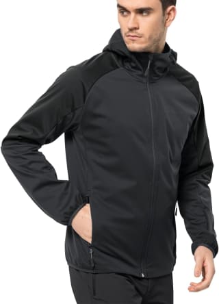 Jack Wolfskin Feldberg Hoody Heren Softshell-Jas - phantom voor €35,32 bij Amazon