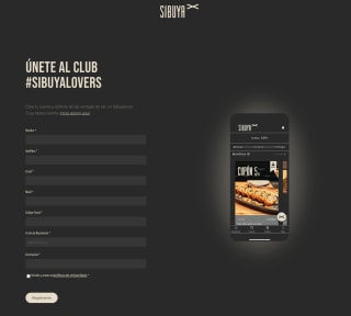 Descuento 5€ al registrarte en restaurante Sibuya