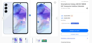 Smartphone Galaxy A55 5G 128GB 6.6"" por $249.990