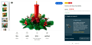 Lego Centro de Mesa Navideño por 27,99€