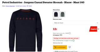 Petrol Industries jongens sweater voor €12 bij Bol