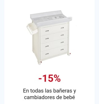 -15% Bañeras y Cambiasores de Bebé en Carrefour.