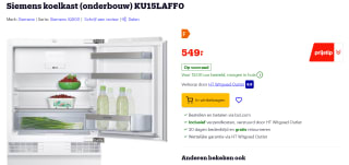Siemens koelkast (onderbouw) KU15LAFF0 voor €549 bij Bol.com