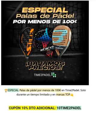 -10% de descuento en Time padel