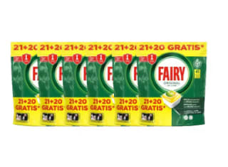 Fairy Original Todo En Uno - Pack de 6 Bolsas de 41 Cápsulas para Lavavajillas (246 Cápsulas) por 29,81€