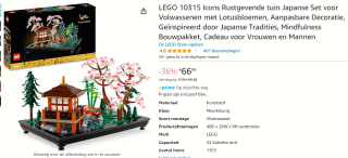 LEGO Icons - Rustgevende tuin Constructiespeelgoed voor €66,99 bij Amazon