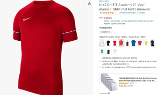 Nike Academy 21 Sportshirt voor €10,95 bij Amazon