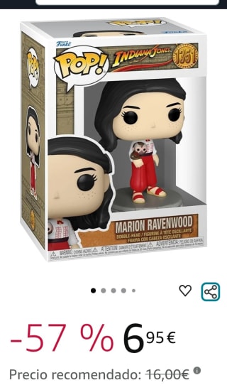 Funko Pop Movies Indiana Jones Rotla Marion por 6,95€.