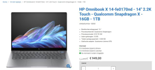 HP Omnibook X 14-fe0170nd laptop voor €949 bij HArdware Experts