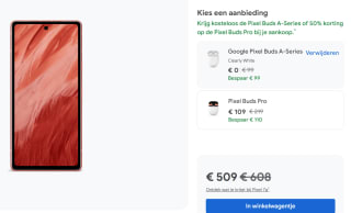 Google Pixel 7a met gratis Pixel Buds A voor €509 in de google store