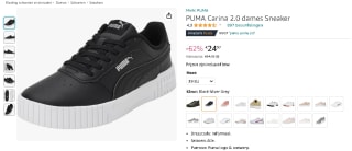 PUMA Carina 2.0 damessneakers voor €24,97
