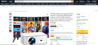 Projecteur 4K Toptro - Full HD, Android TV 1080P à 269,99€