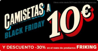 Black Friday Camisetas Geek por solo 10€ y 30% resto de productos en Friking